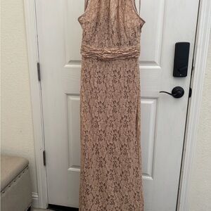 Adrianna Papell Lace Maxi Dress in pink